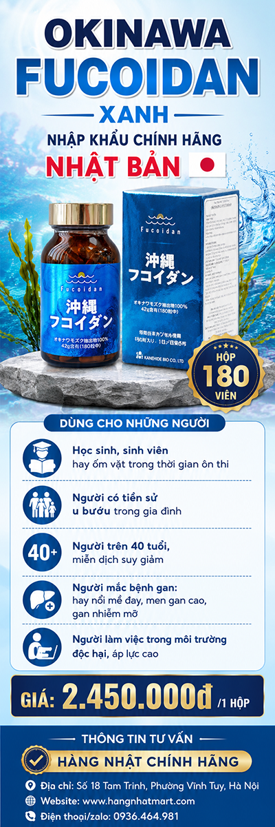 Viên uống Okinawa Fucoidan Xanh Nhật Bản