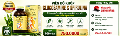 Viên bổ khớp Orihiro Glucosamine and Spirulina. Hộp 900 viên